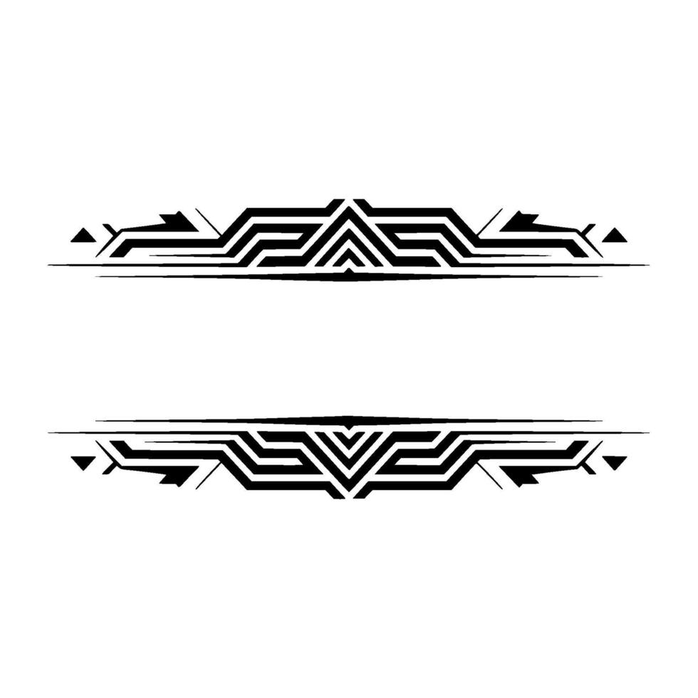 Geometric Art Deco Frame Elements On White Background vector