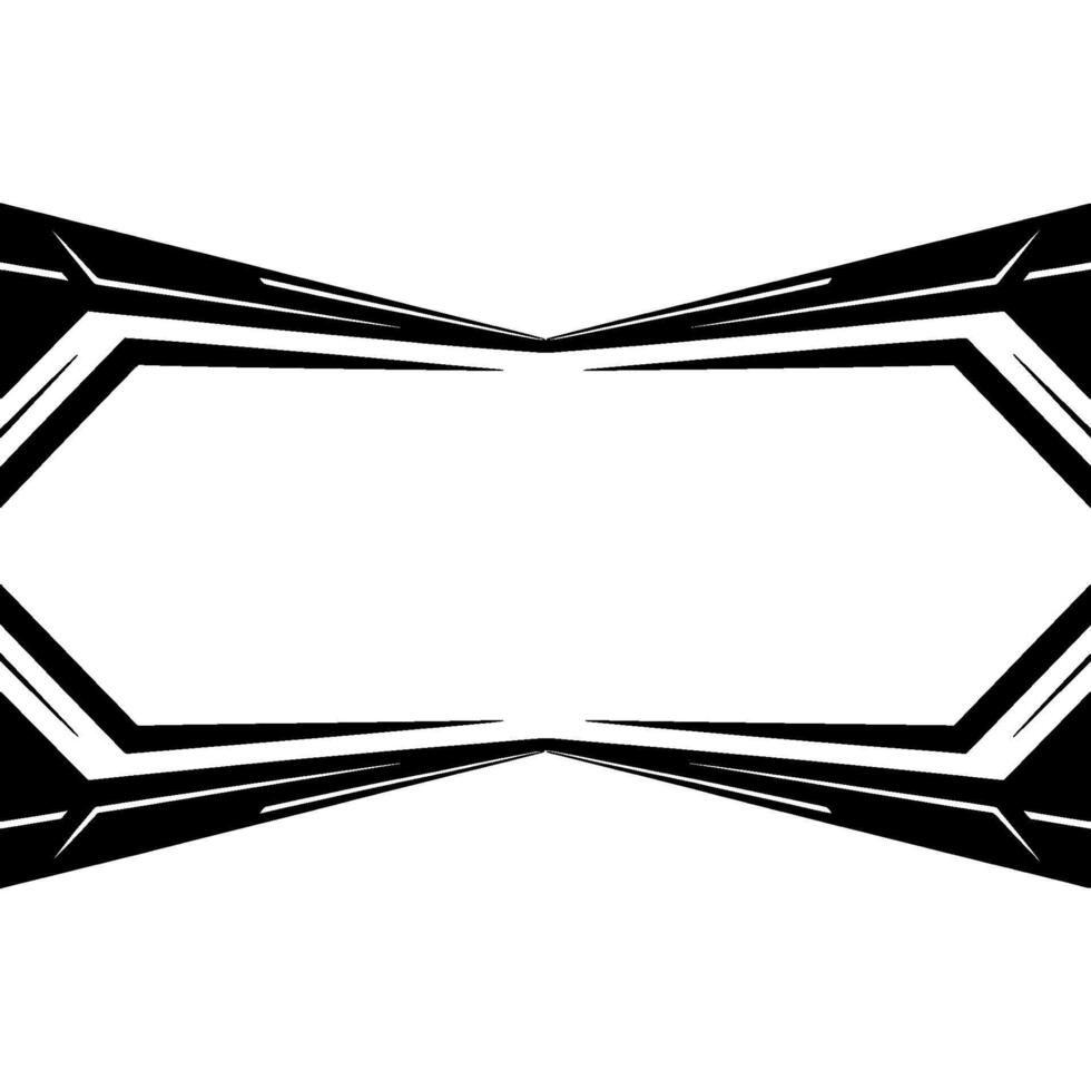 Modern Geometric Abstract, Black White, Template, Frame vector