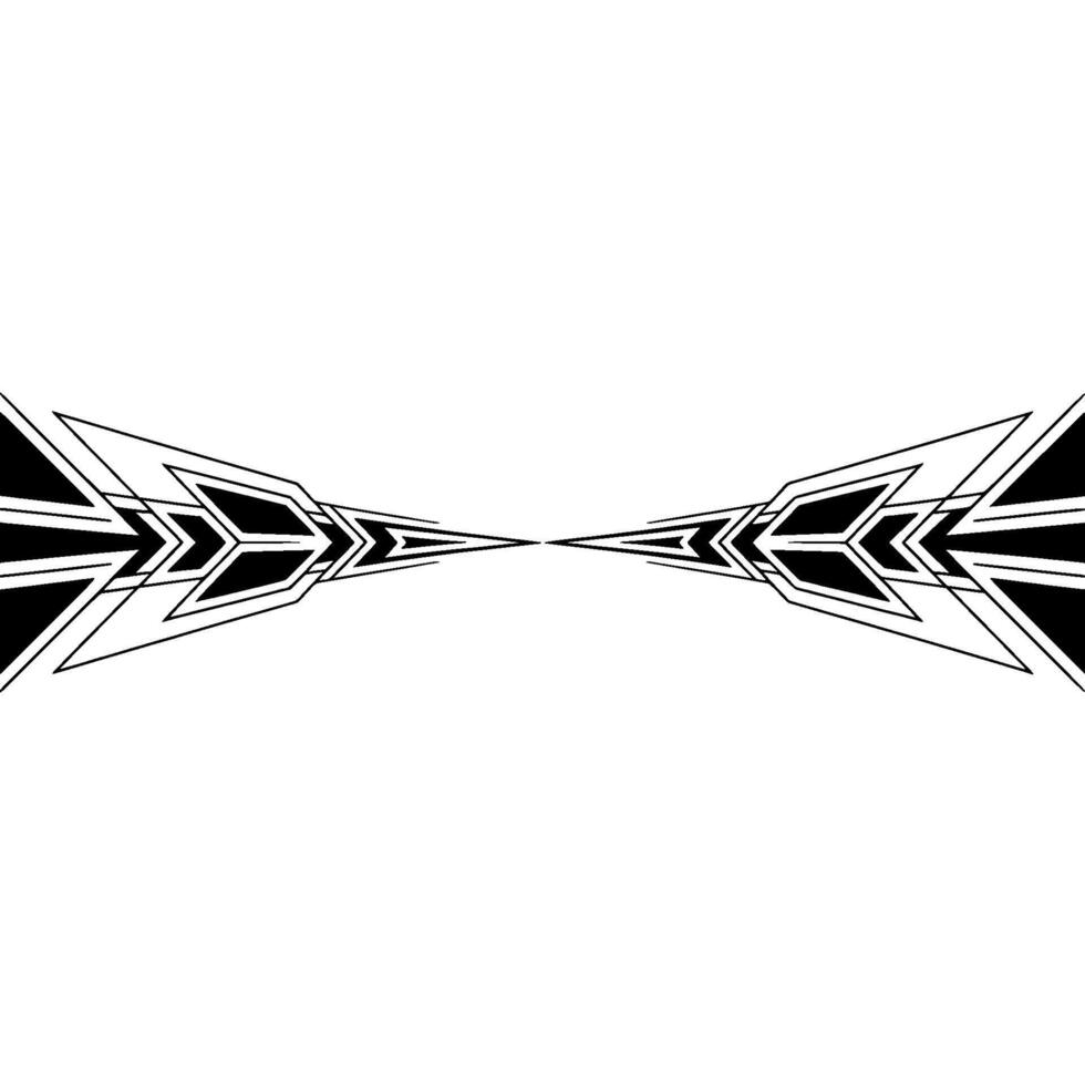 Symmetric Abstract Art Deco Pattern On White vector