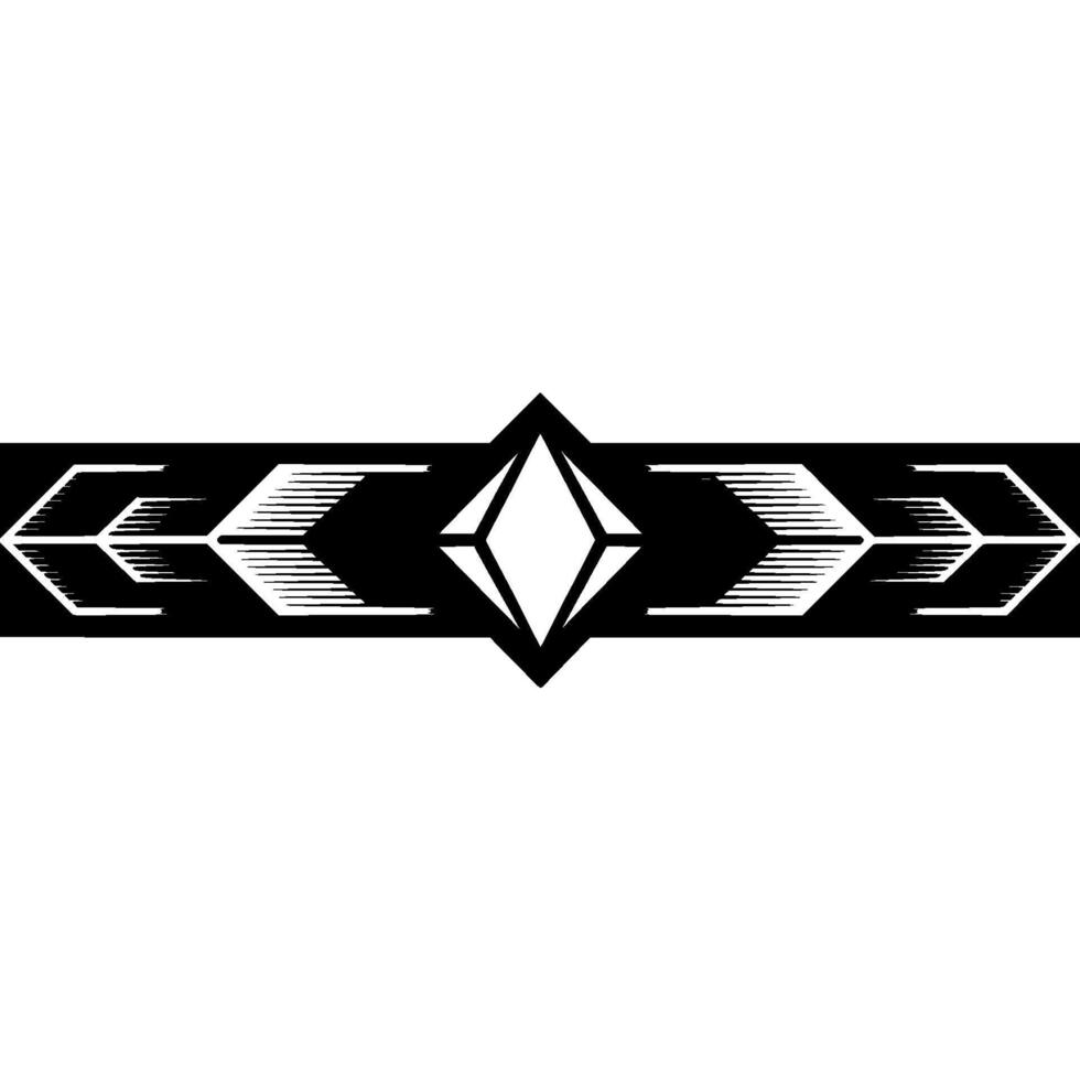 Abstract Geometric Band, Minimalist, Black And White, Decorative Element vector