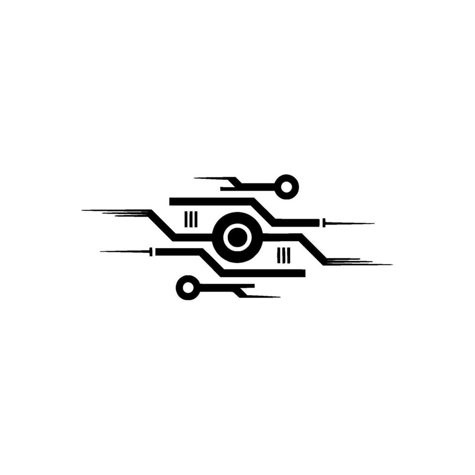 Futuristic Tech Circuitry, Minimalist Digital vector