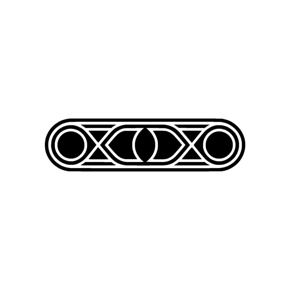 Minimalist Geometric Ornament On White Background - Abstract vector