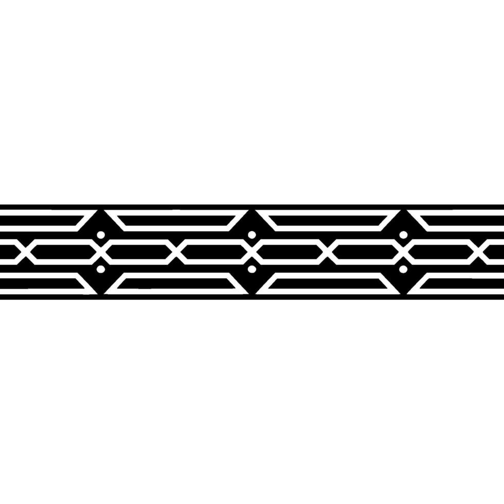 Geometric Black And White Border On Gradient Background - Line vector