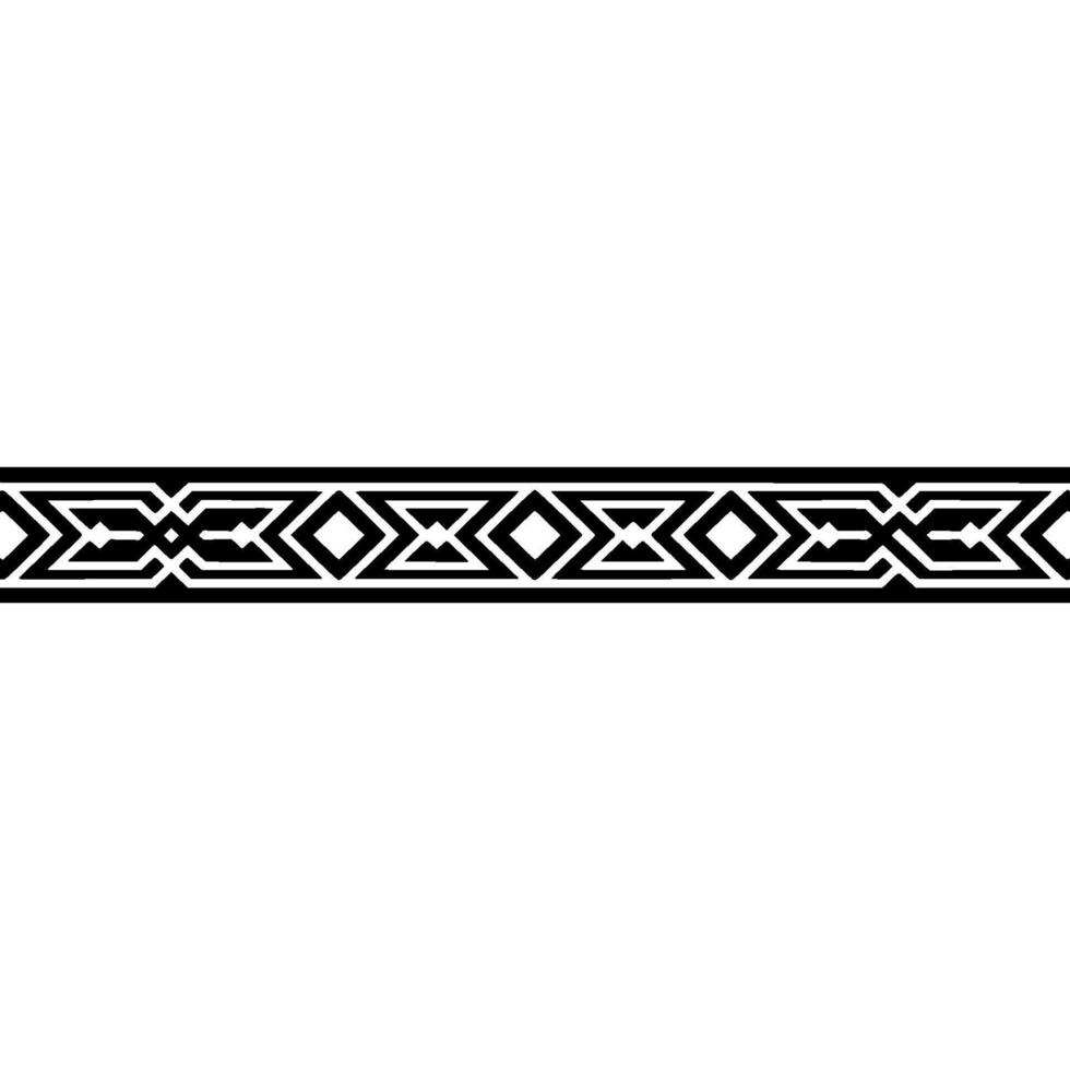 Geometric Border, Black And White, Minimalist Pattern - Ornament vector