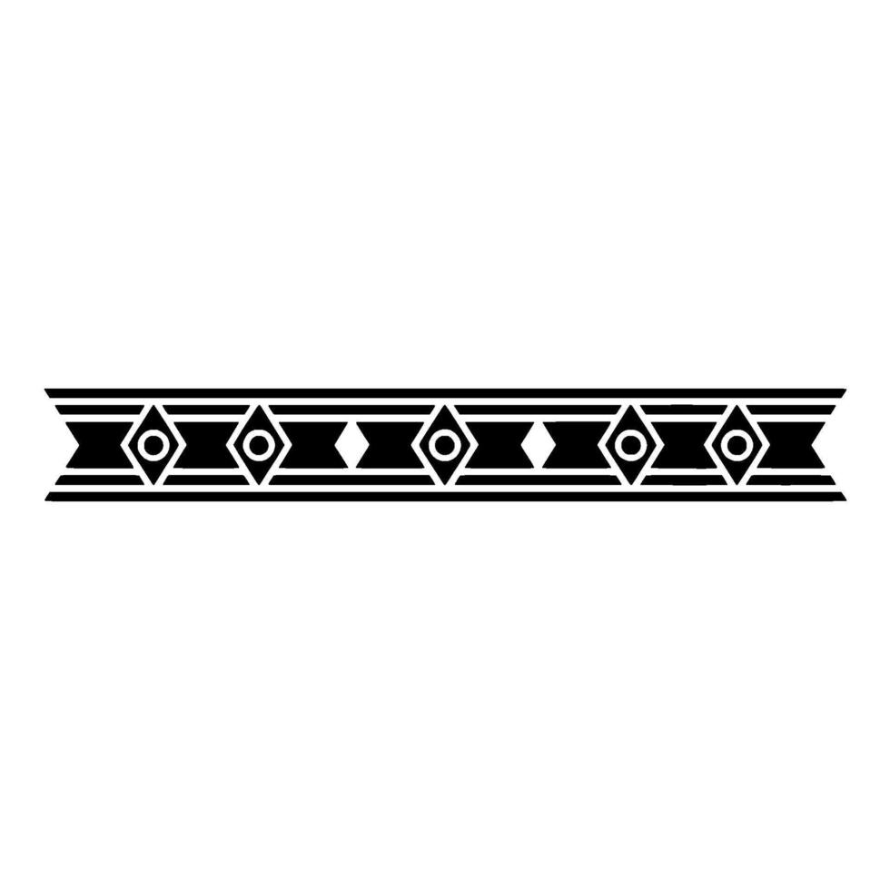 Decorative Black Geometric Border On White Background - Decoration vector