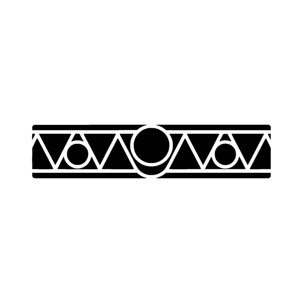 Geometric Tribal Border In Black White vector