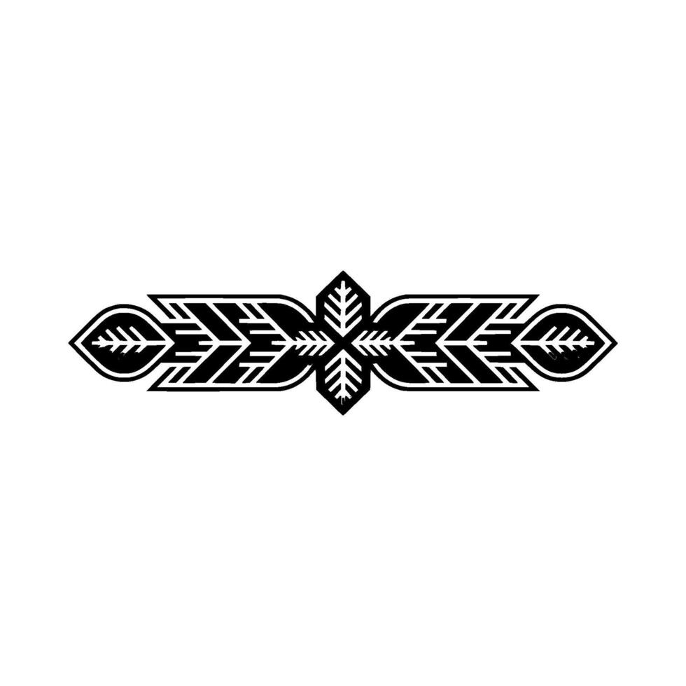Elegant Geometric Foliage Border Minimalist On White Background vector