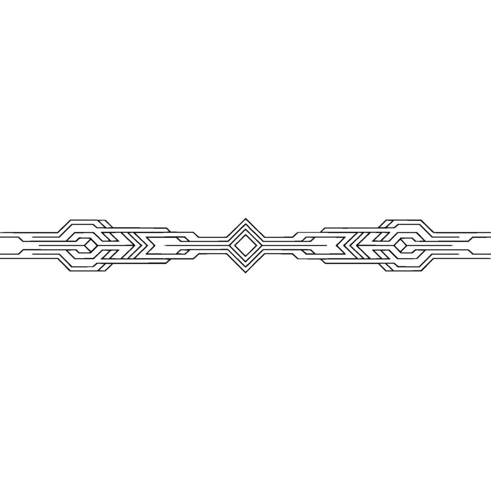Minimalist Tech Line Art Ornament On Grayscale Background vector