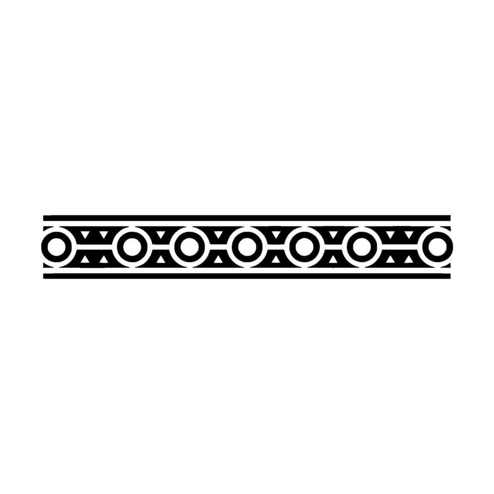 Geometric Black Border On White Decorative, Abstract Pattern vector