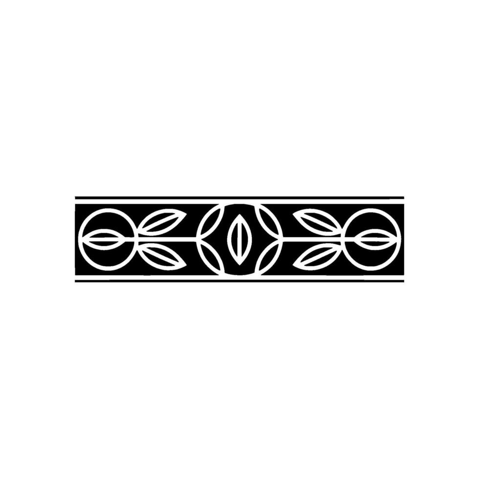 Minimalist Black And White Geometric Border For Decoration vector