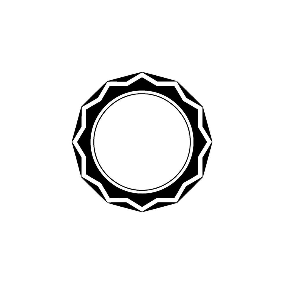 Geometric Black And White Circle, Abstract Emblem, Modern, Simple, Minimalist vector