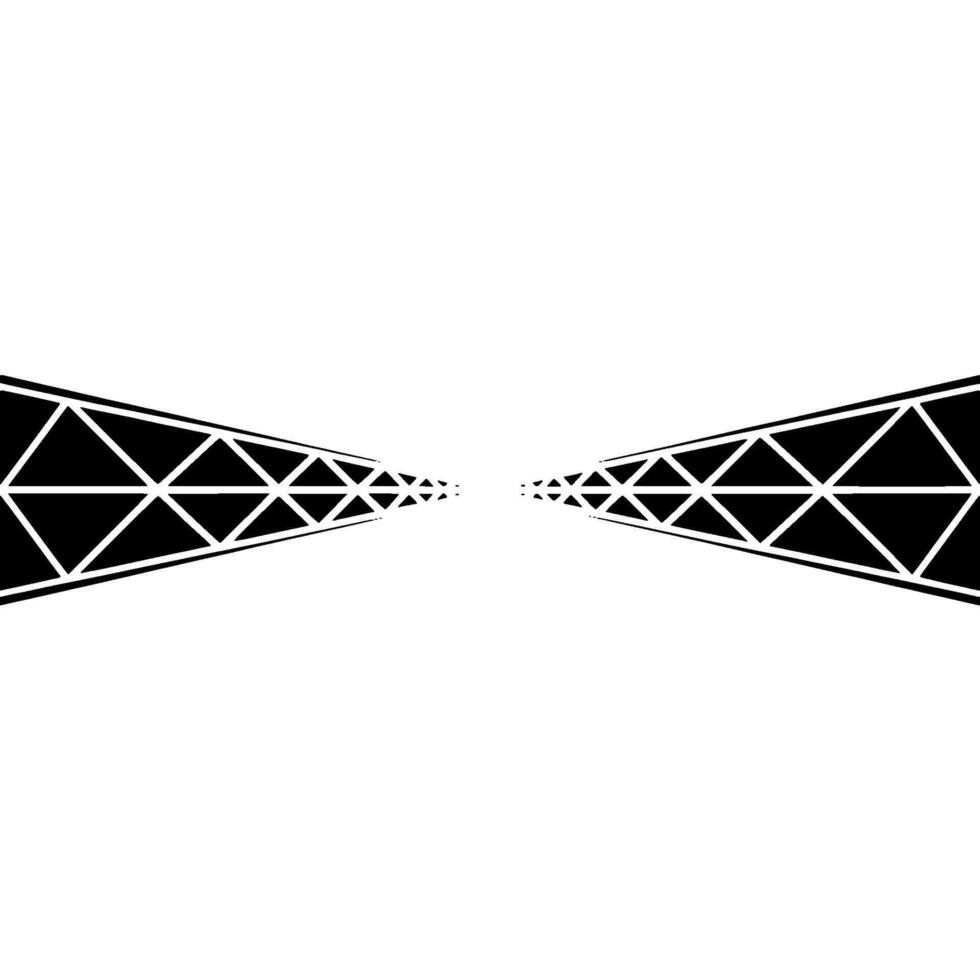 Geometric Tunnel Abstract Black White Perspective vector