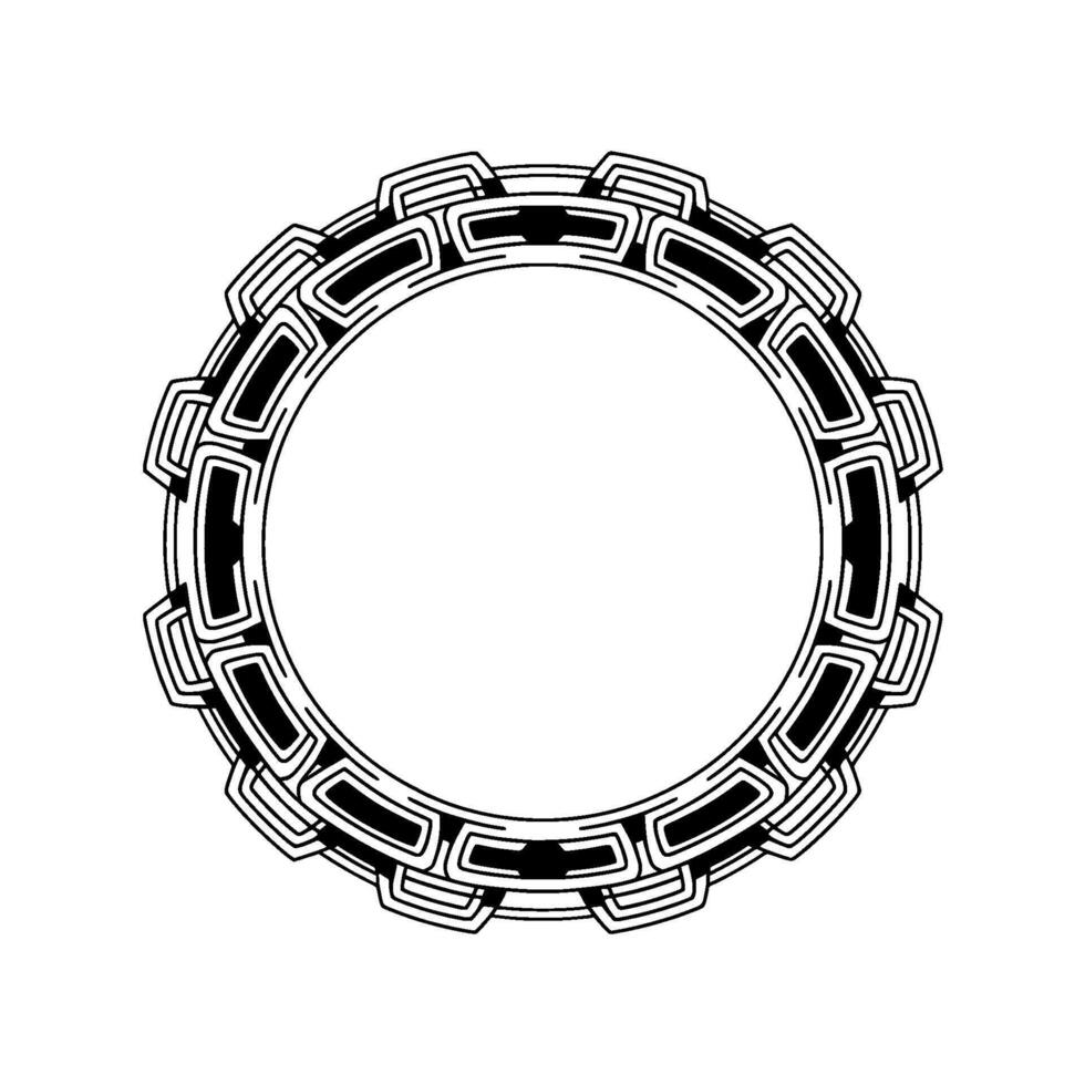 Geometric Abstract Frame, Black And Gray Circular, Illustration vector