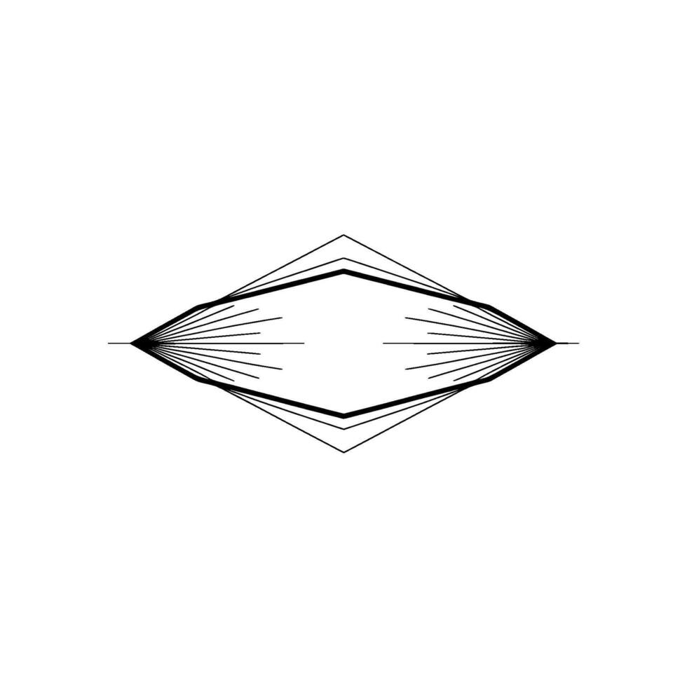 Geometric Abstract Black Lines On White Minimalist vector
