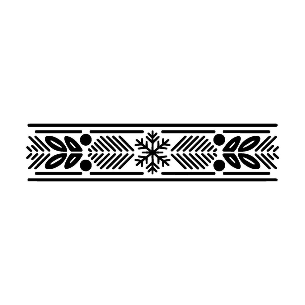 Black And White Winter Border Ornament vector
