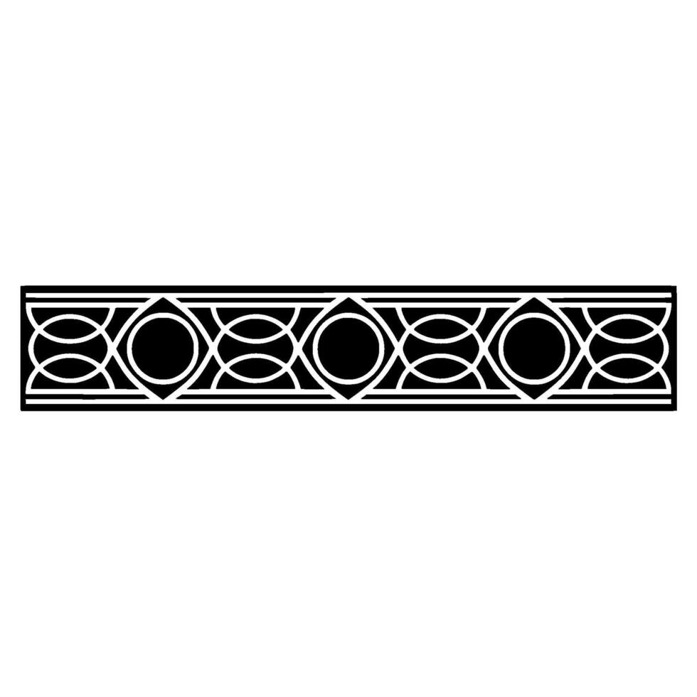 Minimalist Geometric Patterned Border In Black And White vector