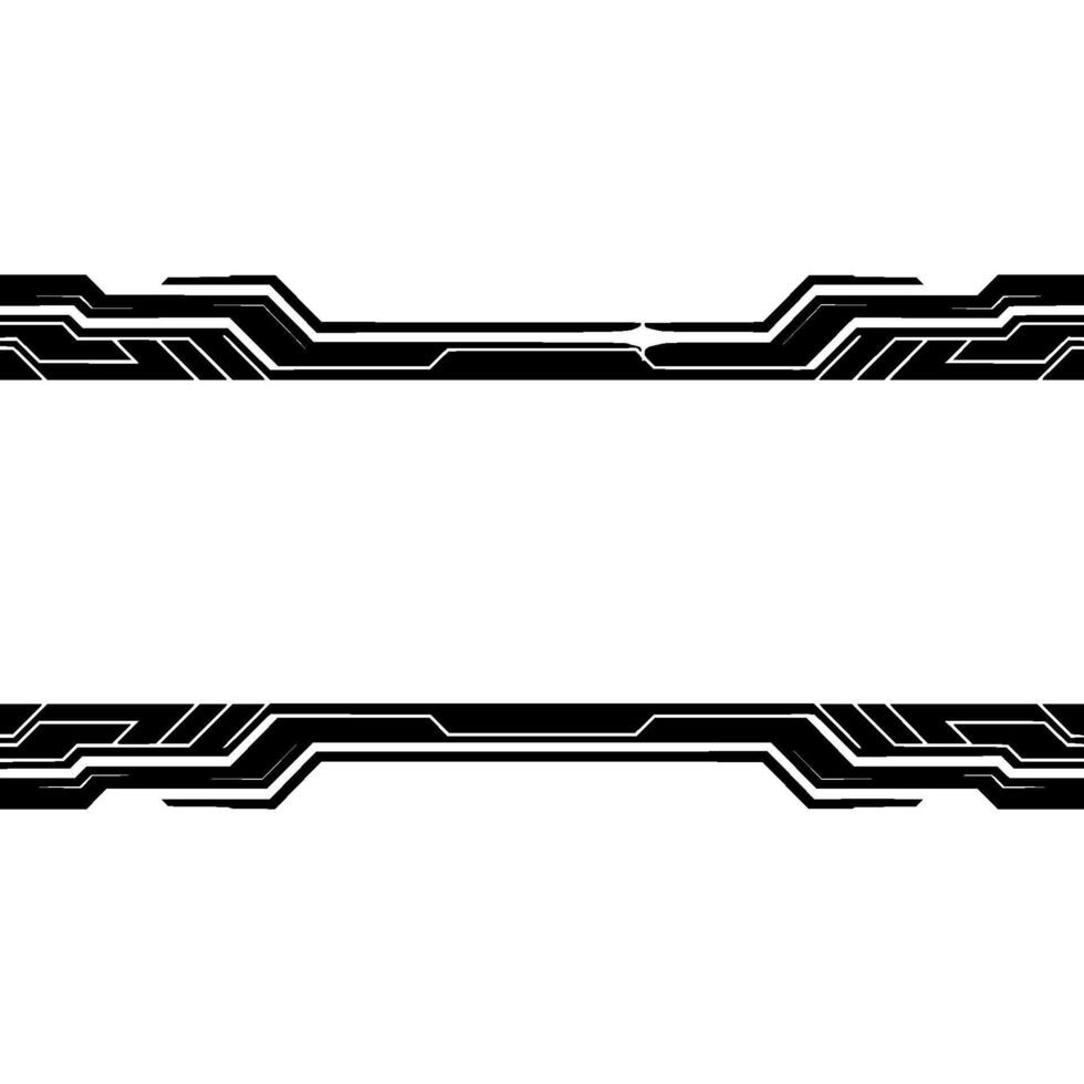 Tech Interface Frame Futuristic Black White vector