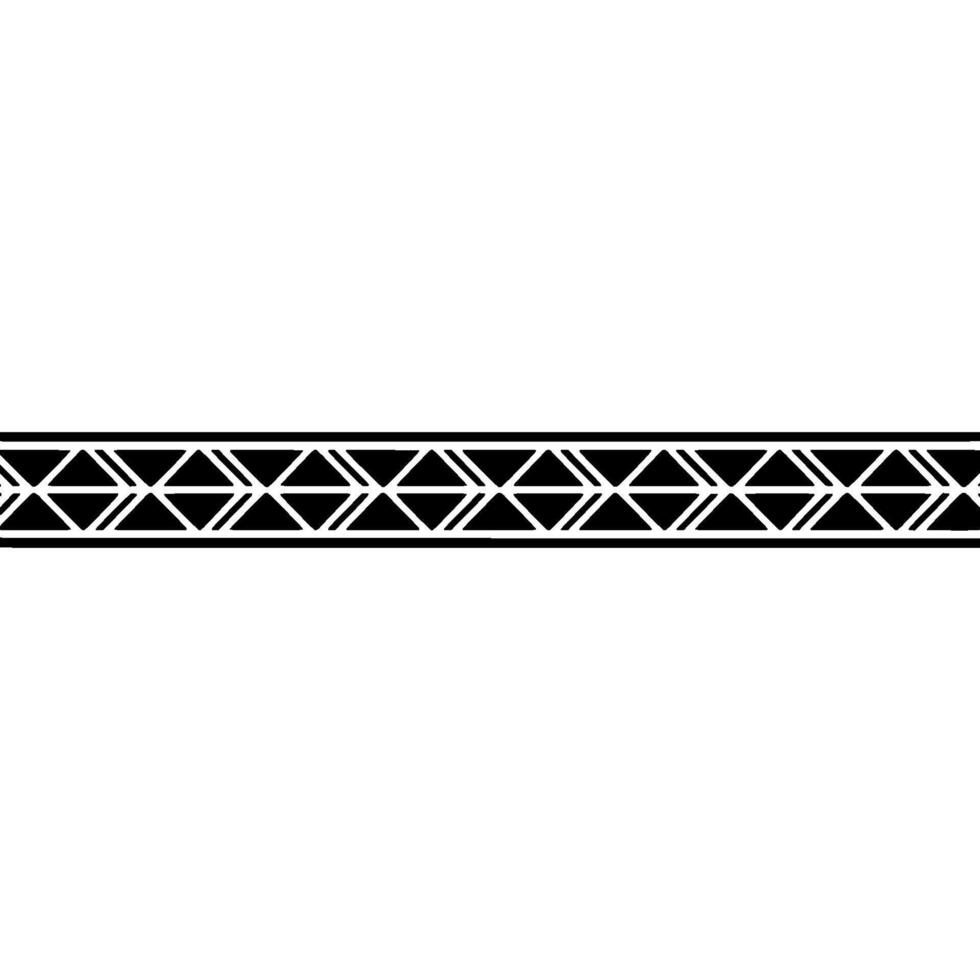 Geometric Black And White Border On White Background - Geometric pattern vector