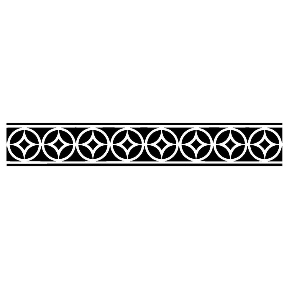 Minimalist Geometric Border Pattern On White Background - Repeating vector