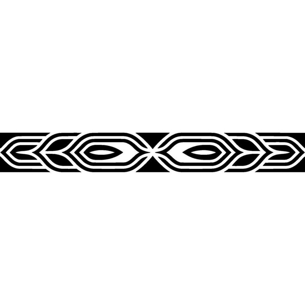 Abstract Black And White Decorative Border Element vector