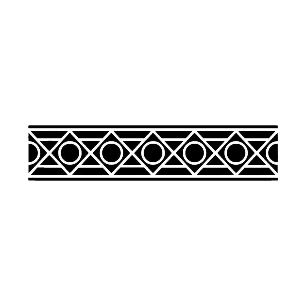 Geometric Black And White Border On Gradient Background - Decorative vector