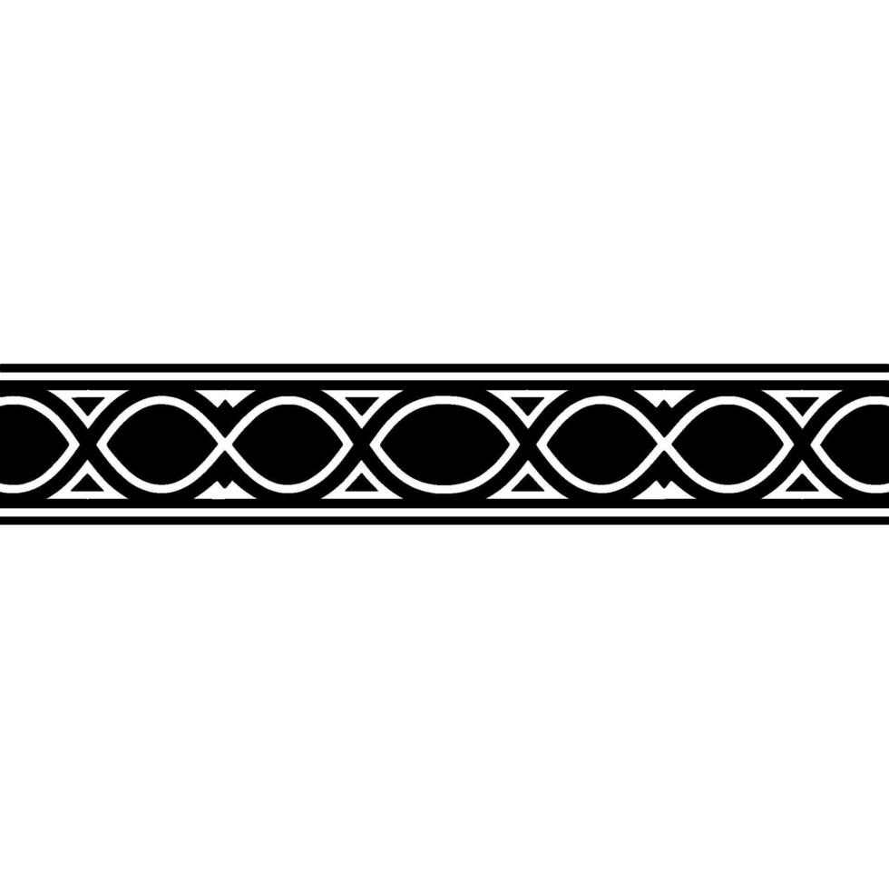 Geometric Border Monochrome Repeating Pattern On Gradient Background vector