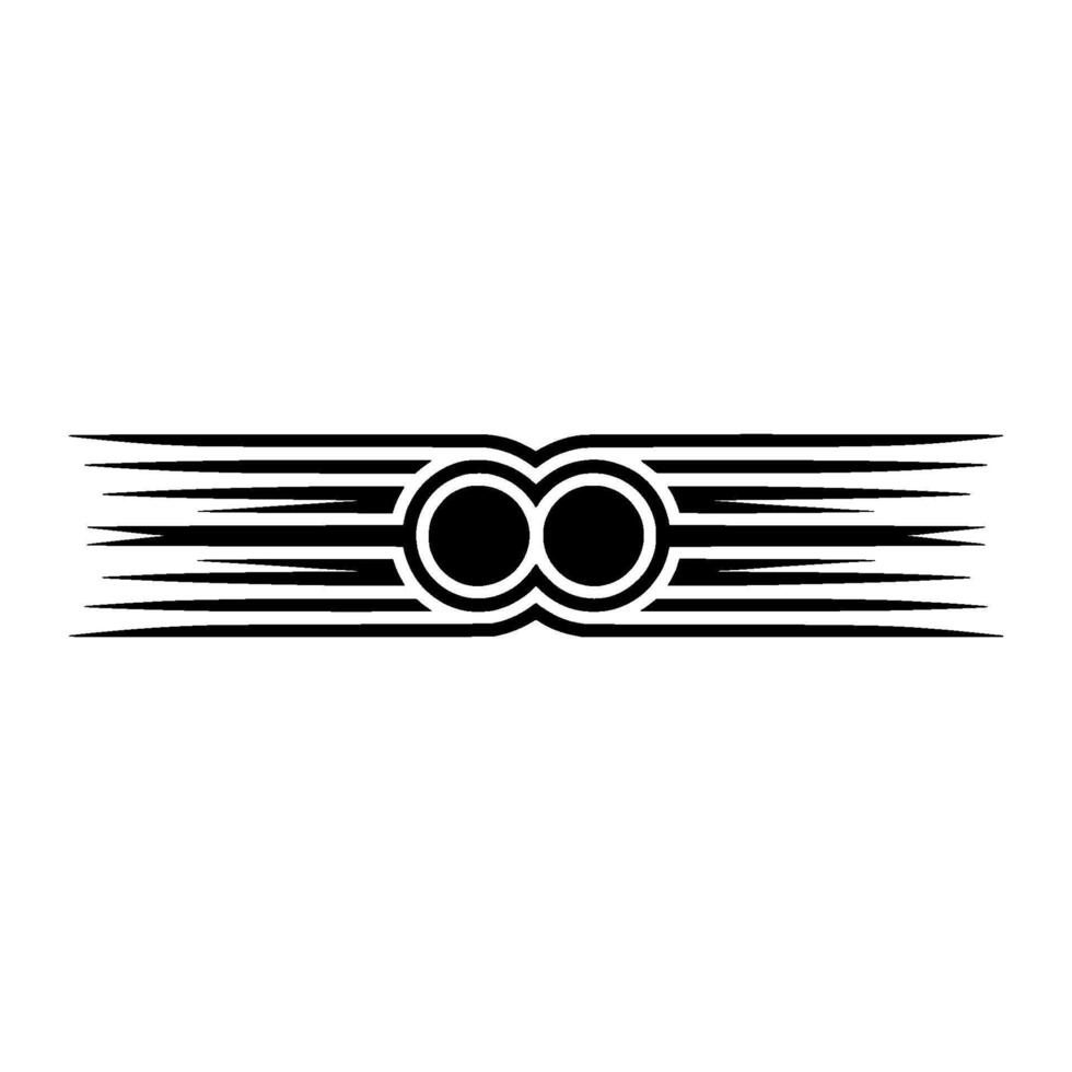 Abstract Infinity Emblem, Black And White, Minimalist Art vector
