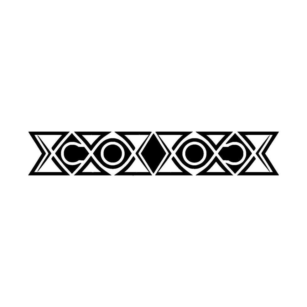 Geometric Border Pattern In Black On White Background vector