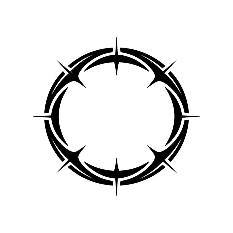 Crown Of Thorns Element, Modern Tattoo Style vector