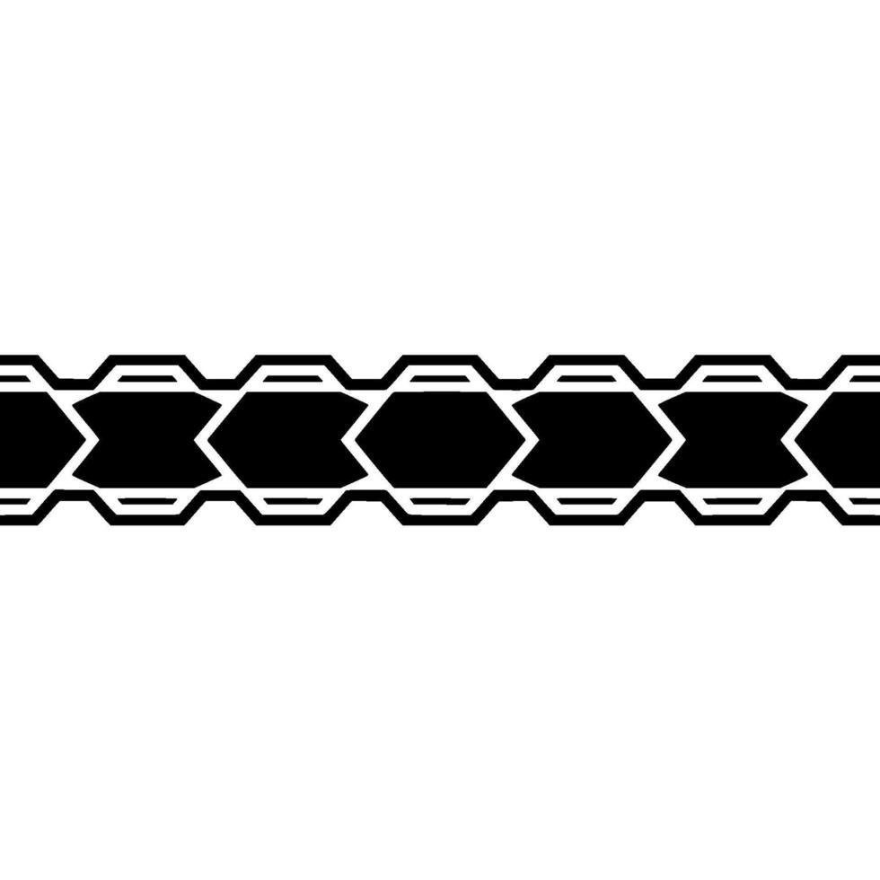 Geometric Black White Border Minimalist, Decorative vector