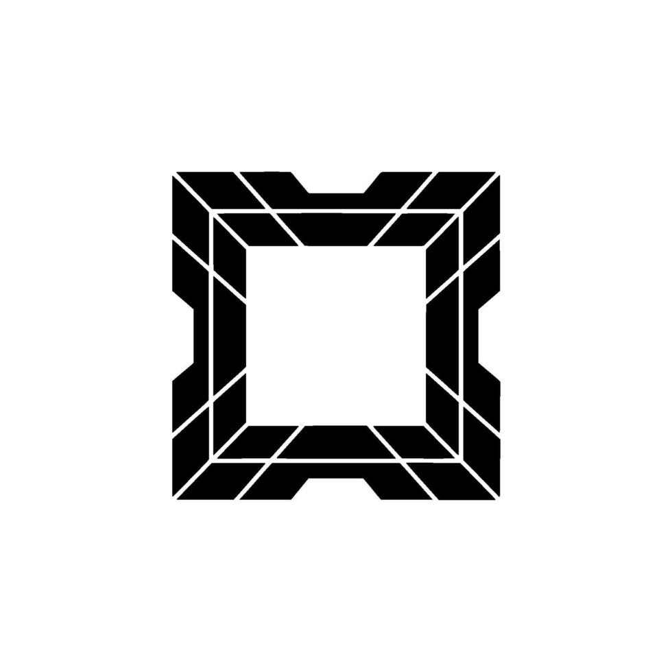 Geometric Square Frame In Minimalist, Modern Concept vector