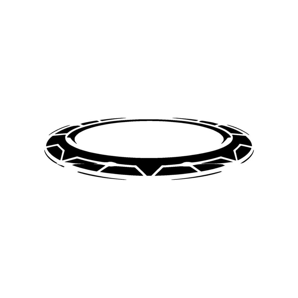Futuristic Digital Ring With Glow Abstract Tech Background vector