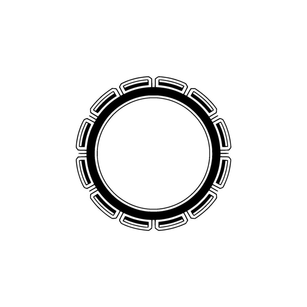 Black Circular Element, Minimalist Aesthetic vector
