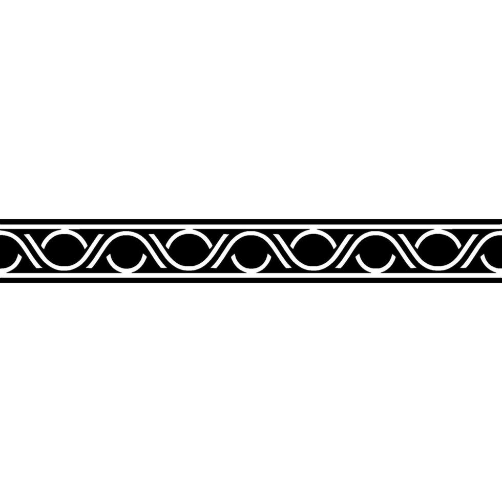 Decorative Black And White Ornamental Border vector