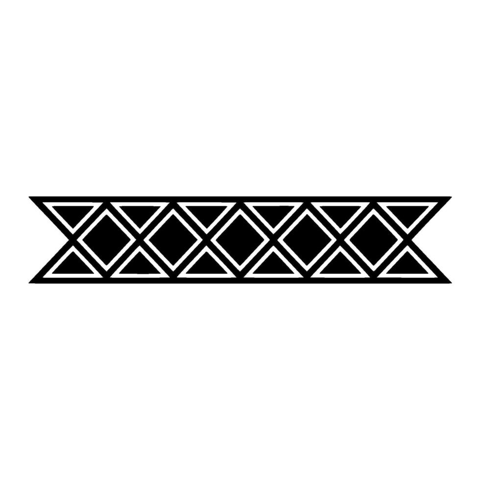 Geometric Banner Black Diamond Triangle Border, Minimalist vector