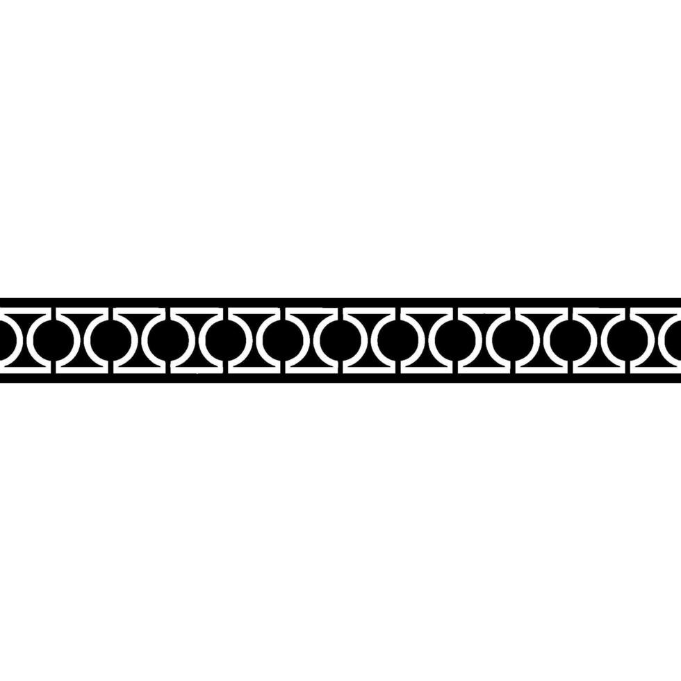 Minimalist Black And White Geometric Pattern Border vector