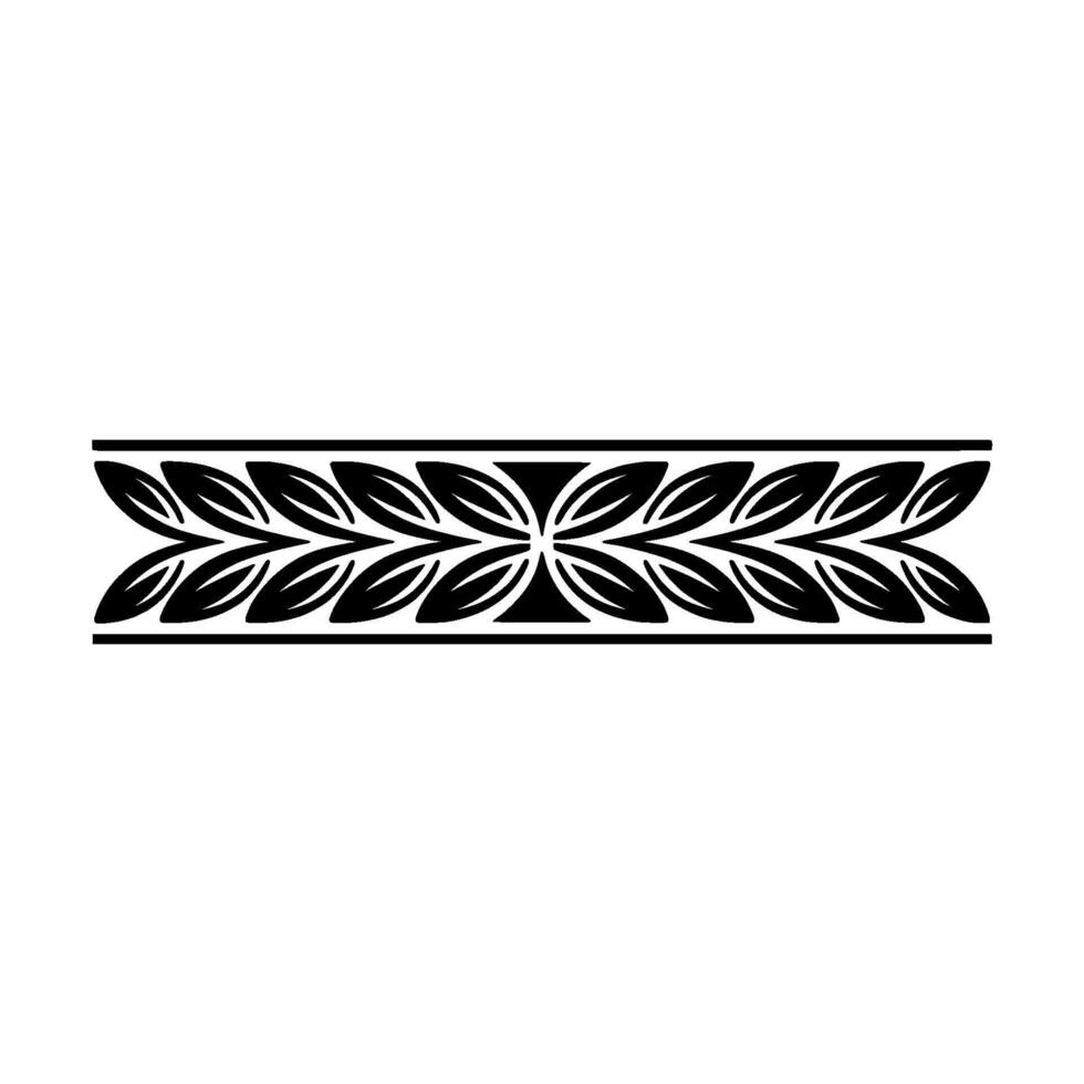 Elegant Black Leaf Border on Gradient Background vector