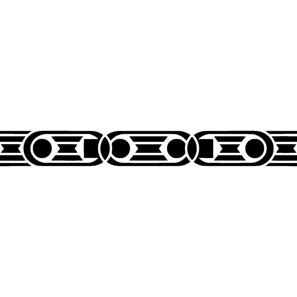 Geometric Border Element in Black on White, Minimalist Style vector