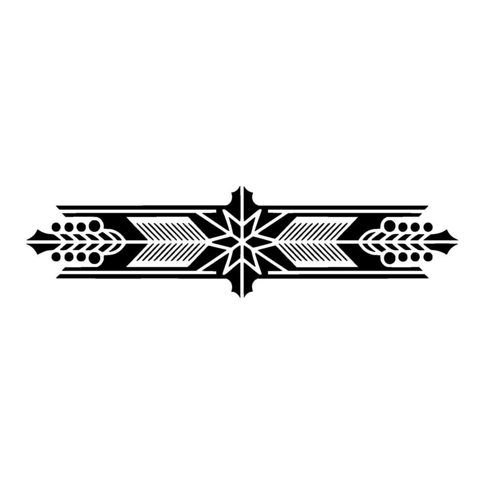 Geometric Black Border on White Background Ornament Illustration vector