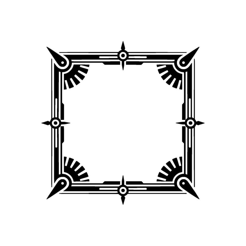 Art Deco Frame Geometric Border, Modern Illustration vector