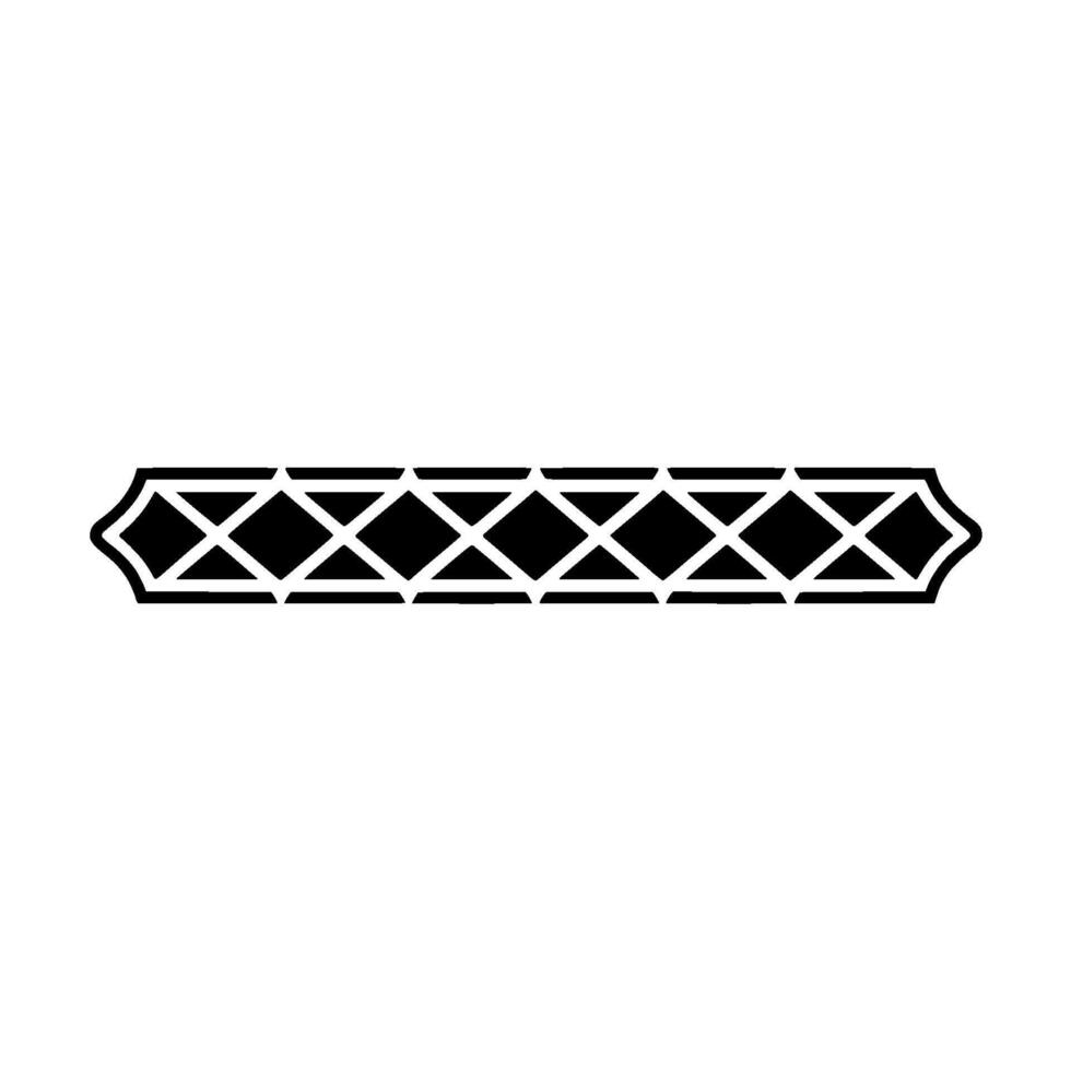 Geometric Black Border Ornament on White Background - Pattern vector
