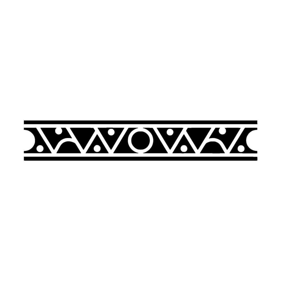 Black and White Geometric Border, Abstract Pattern vector