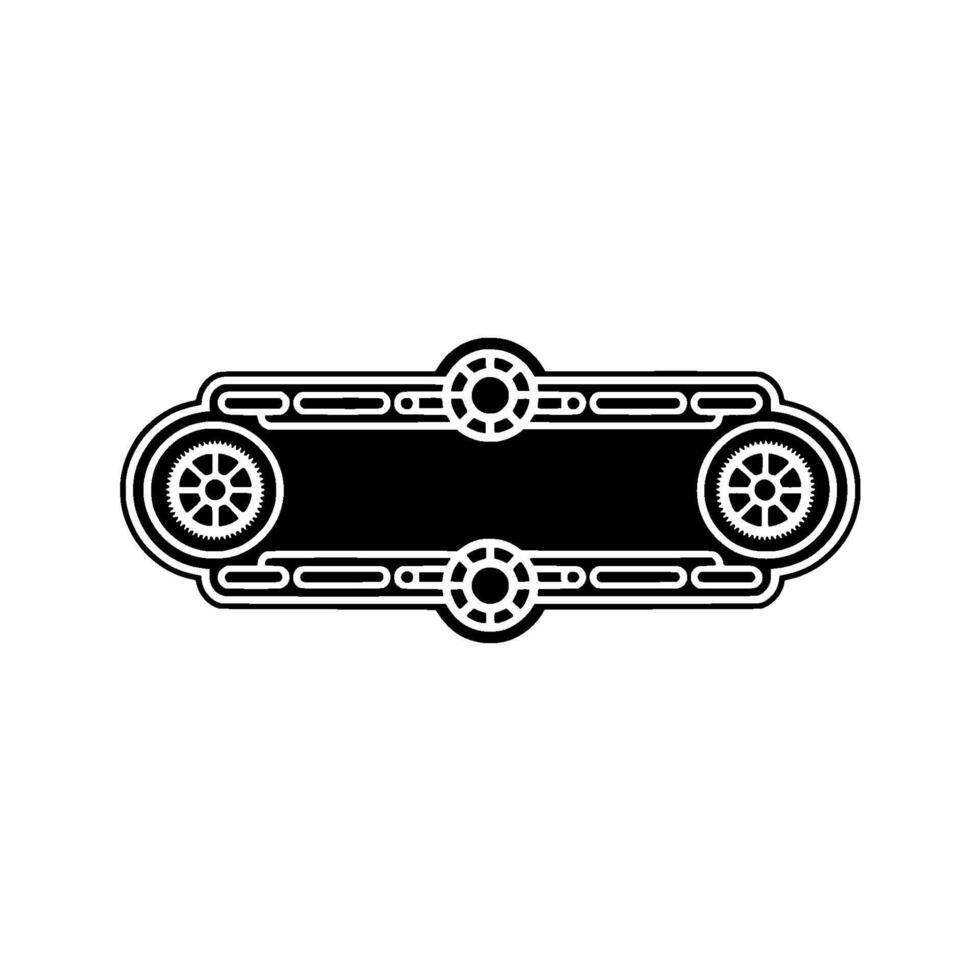 Steampunk Label Gearwork Illustration vector