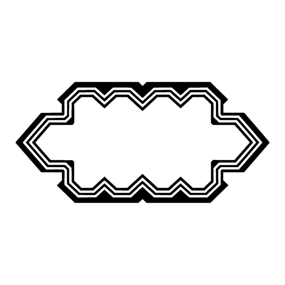 Geometric Frame Modern Black White with Clean Lines vector