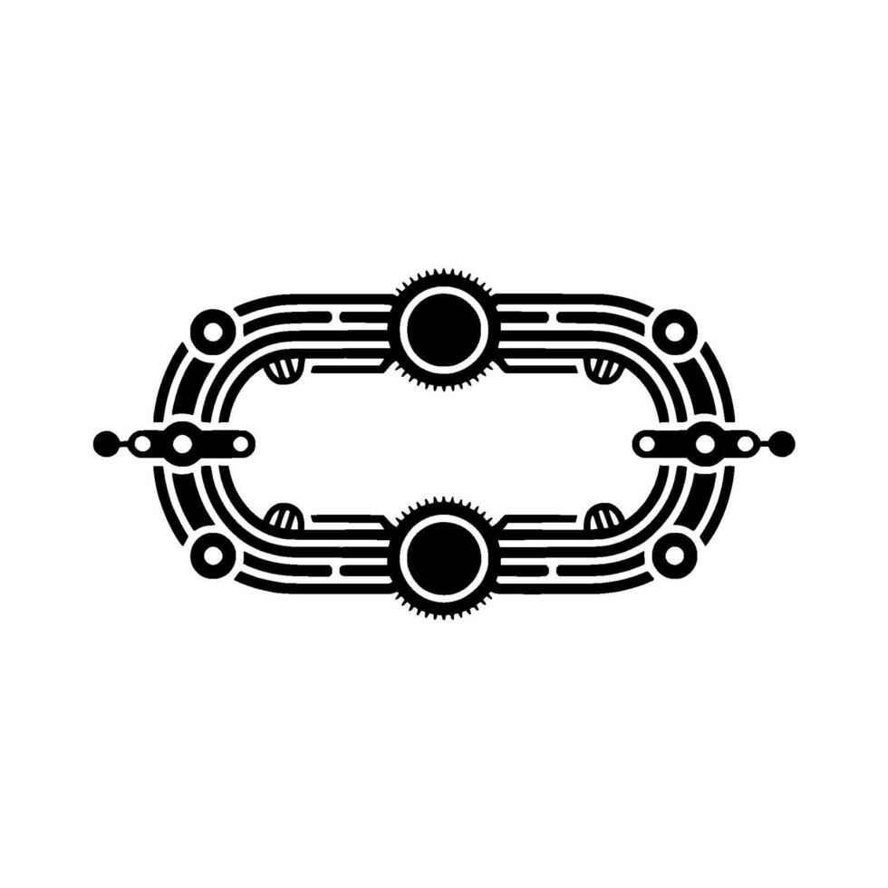 Geometric Mechanical Frame with Gears and Lines Abstract vector