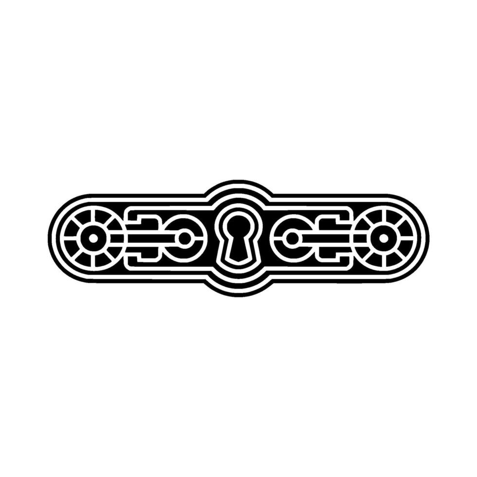 Abstract Keyhole Ornament Geometric, Art Deco Style, Minimalist vector
