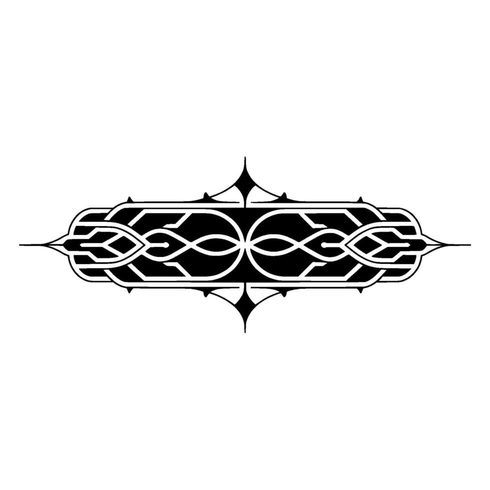 Black and White Geometric Ornament, Art Deco Style, Abstract vector
