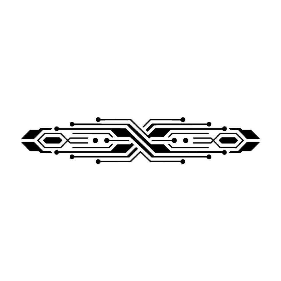 Abstract Circuitry Modern Tech Element on White Background vector