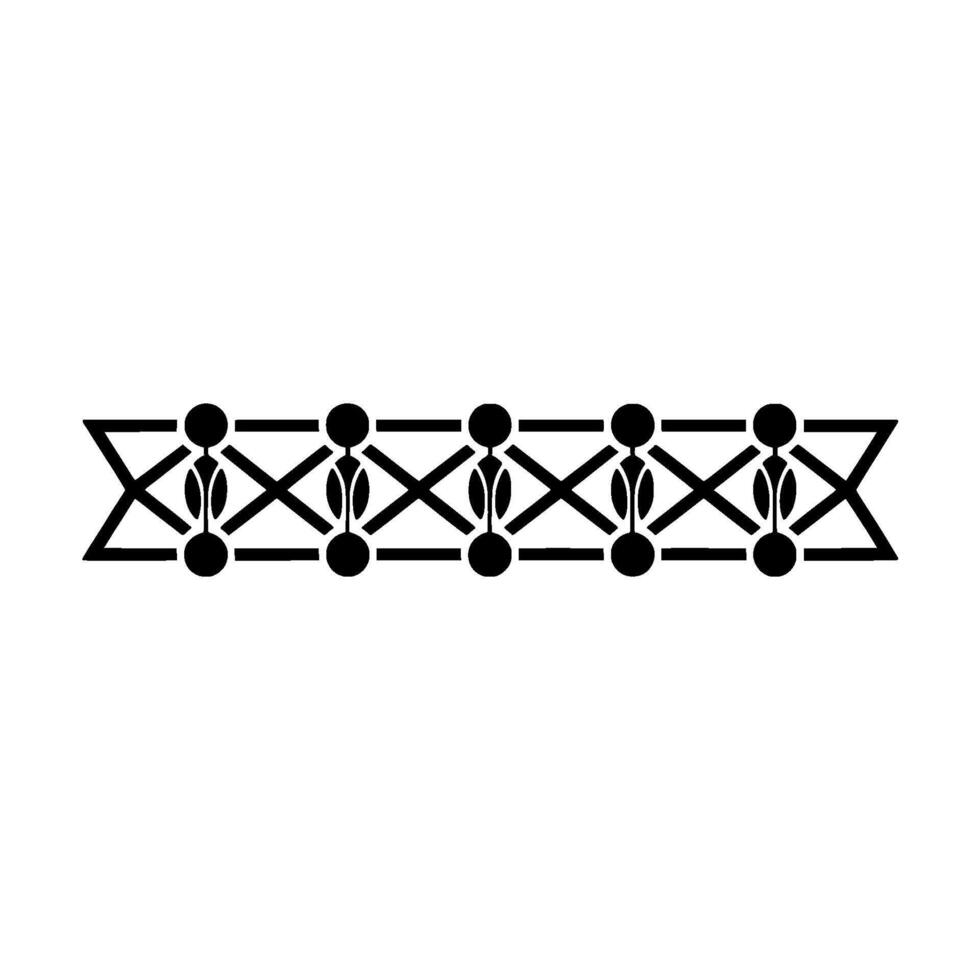 Geometric Border, Black and White, Minimalist Style, Decorative Element vector