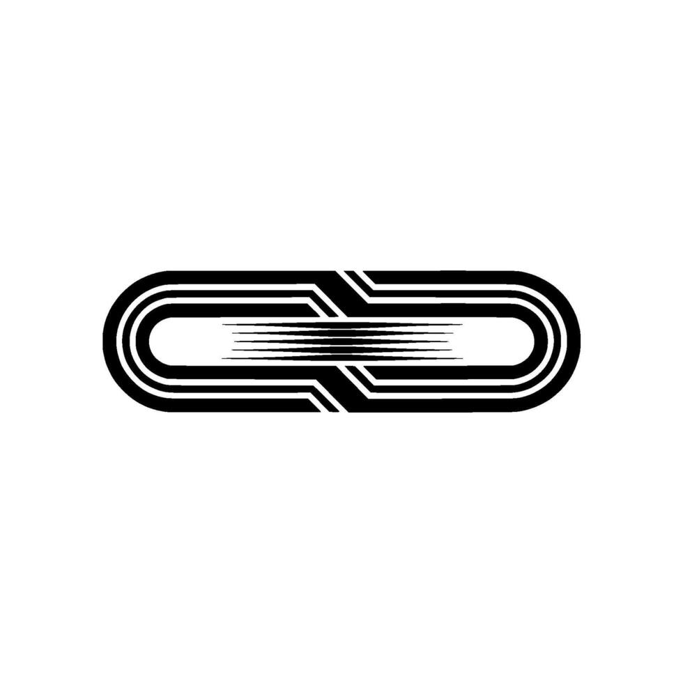 Retrofuturistic Black Element on White Background vector